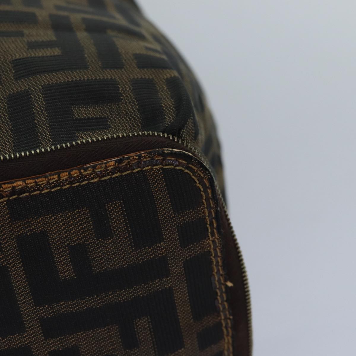 FENDI Zucca Canvas Tote Bag Brown Black ep4787