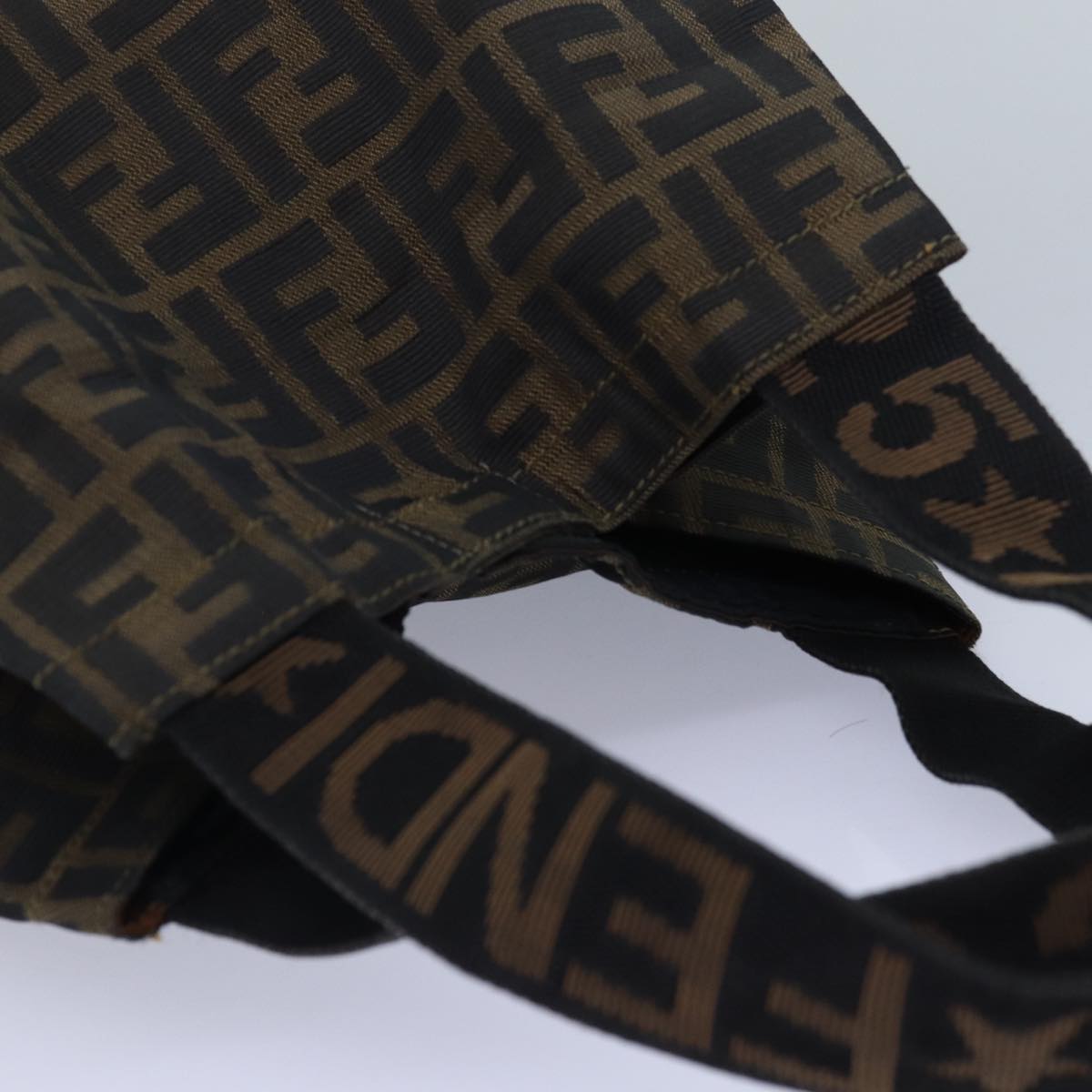 FENDI Zucca Canvas Tote Bag Brown Black ep4787