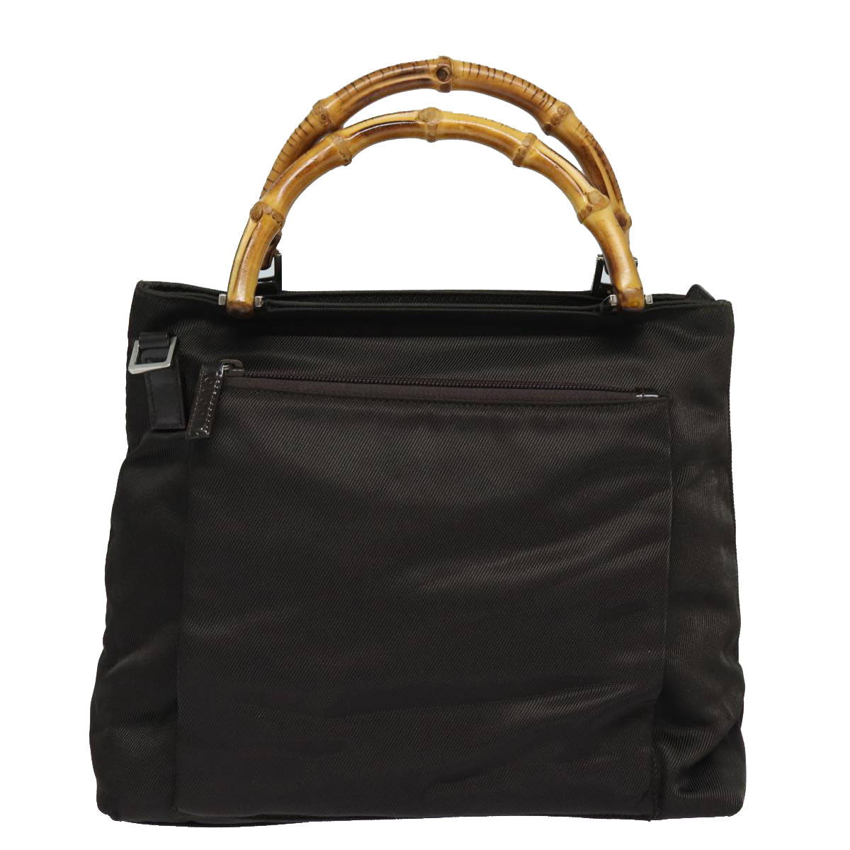 GUCCI Bamboo Hand Bag Nylon 2way Brown 002 2058 0508 5 ep4789