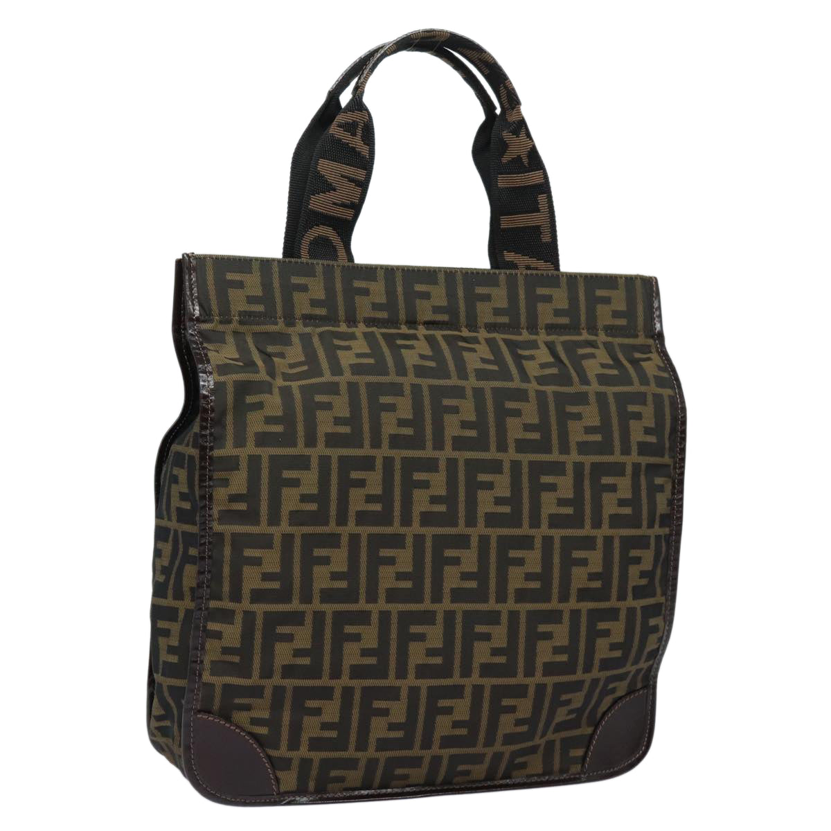 FENDI Zucca Canvas Tote Bag Brown Black ep4791