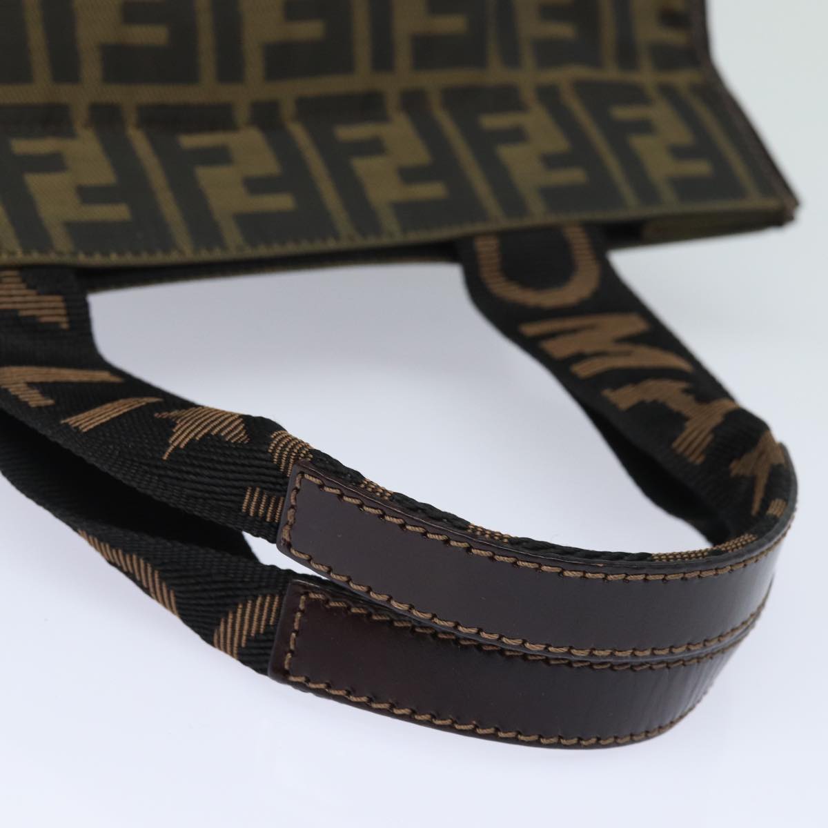 FENDI Zucca Canvas Tote Bag Brown Black ep4791
