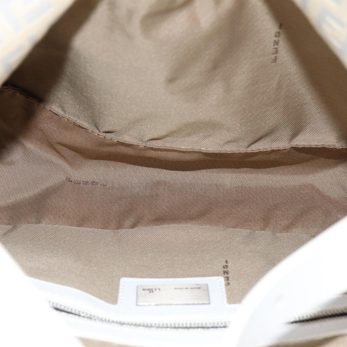FENDI Zucchino Canvas Mamma Baguette Shoulder Bag Beige ep4792