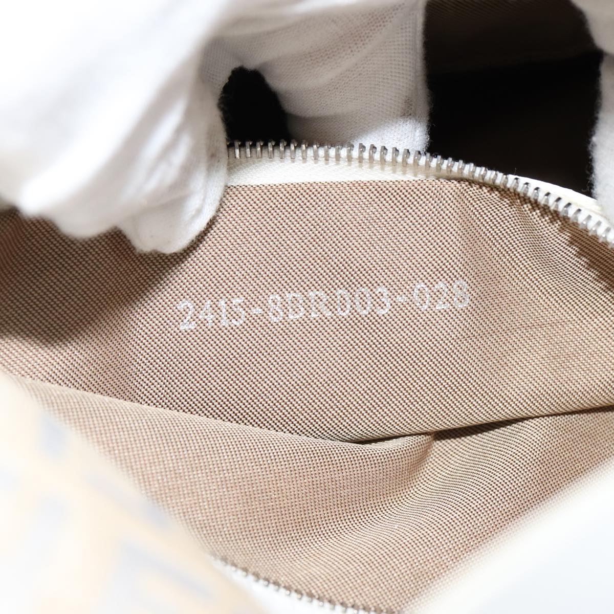 FENDI Zucchino Canvas Mamma Baguette Shoulder Bag Beige ep4792