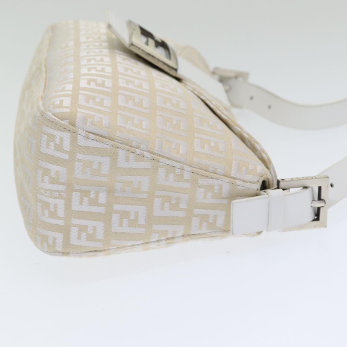 FENDI Zucchino Canvas Mamma Baguette Shoulder Bag Beige ep4792