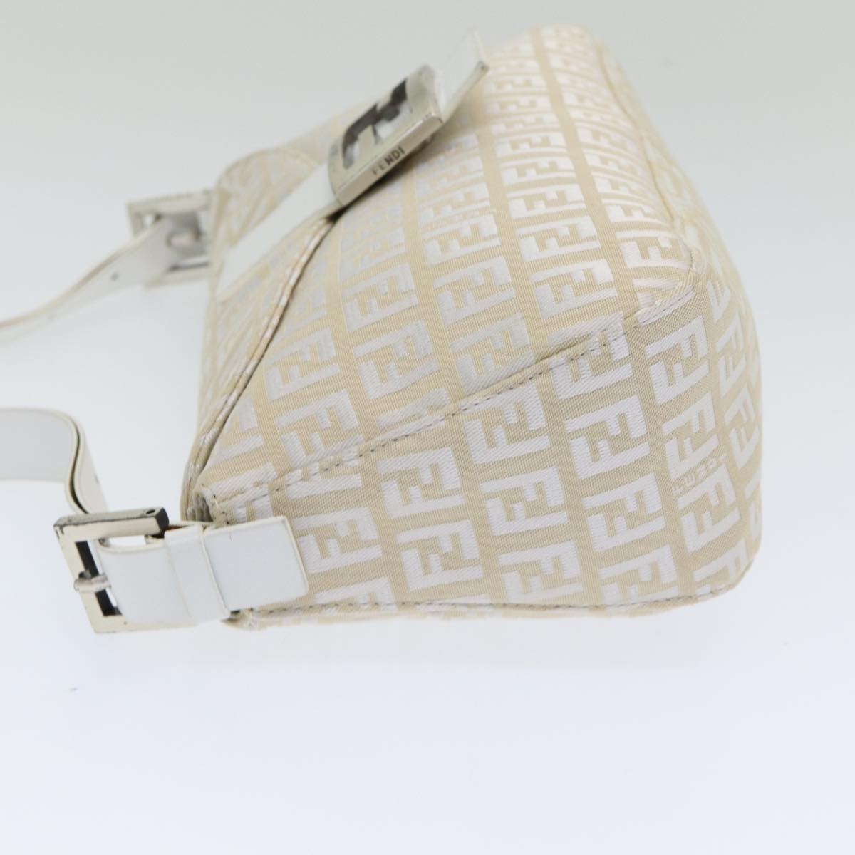 FENDI Zucchino Canvas Mamma Baguette Shoulder Bag Beige ep4792