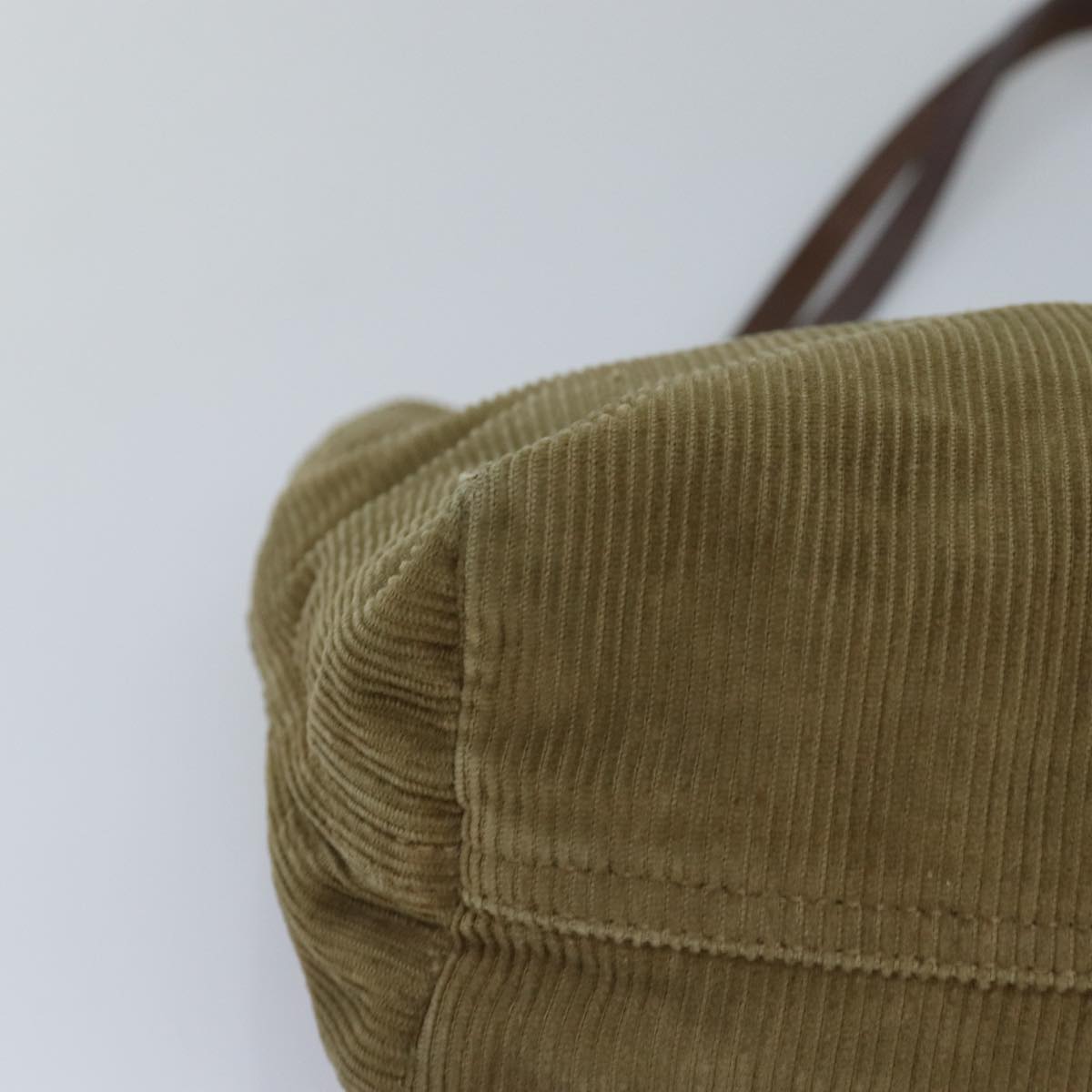 FENDI Hand Bag Corduroy Brown ep4793