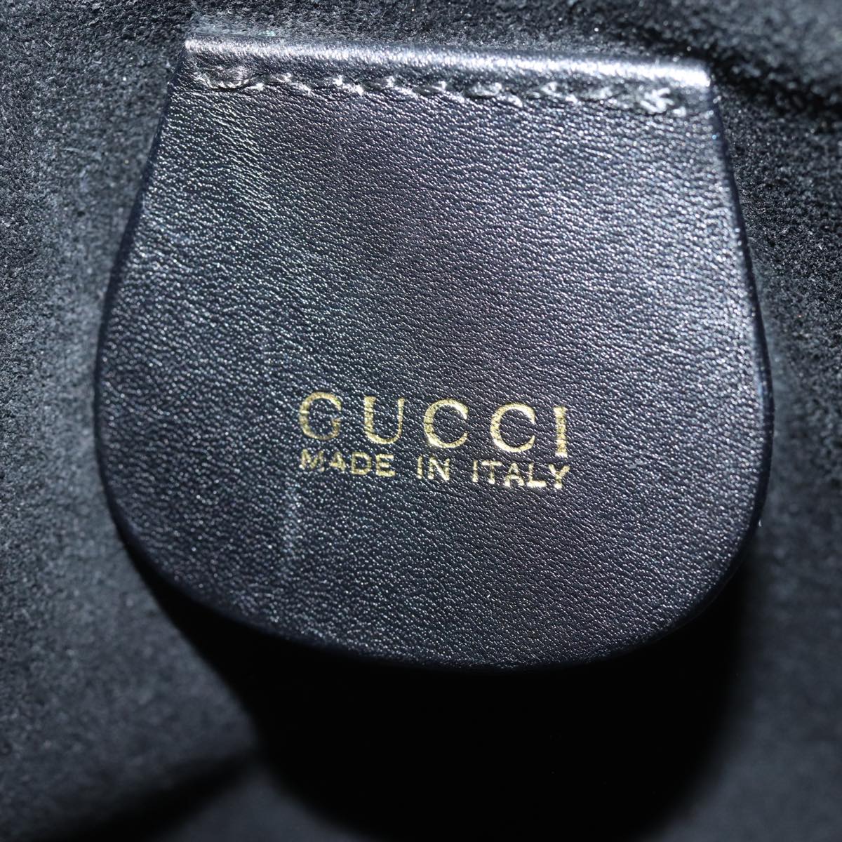 GUCCI Bamboo Shoulder Bag Leather Black 001 1998 1883 ep4796
