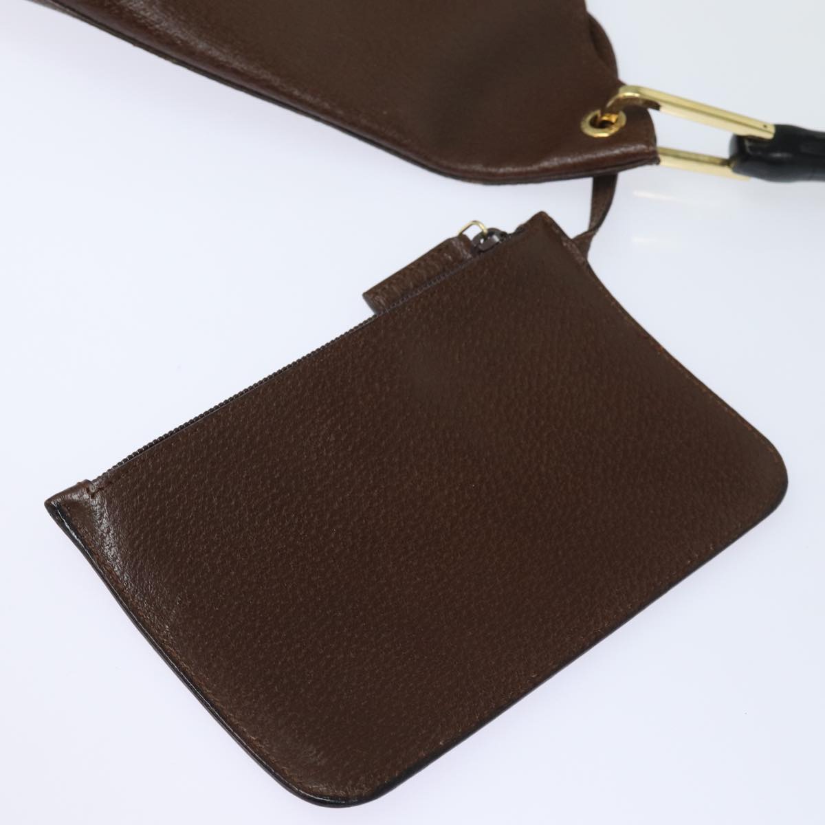 GUCCI Bamboo Shoulder Bag Leather Brown 001 1880 2123 ep4810
