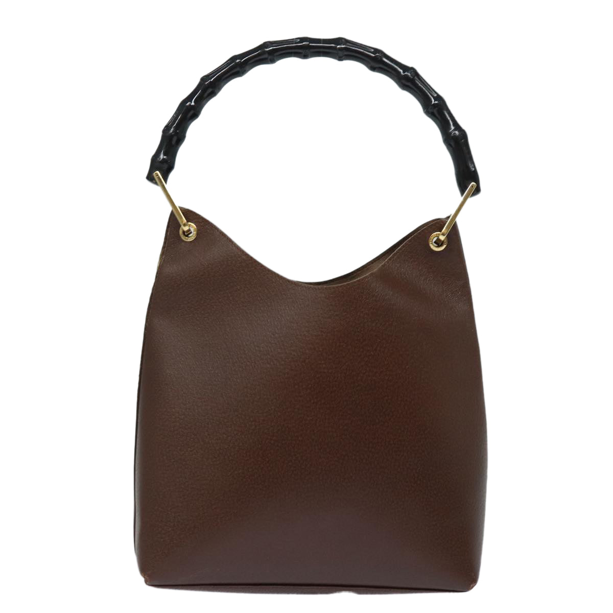 GUCCI Bamboo Shoulder Bag Leather Brown 001 1880 2123 ep4810