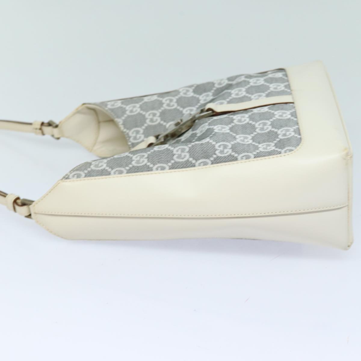 GUCCI GG Canvas Jackie Shoulder Bag Silver 001 3876 ep4837