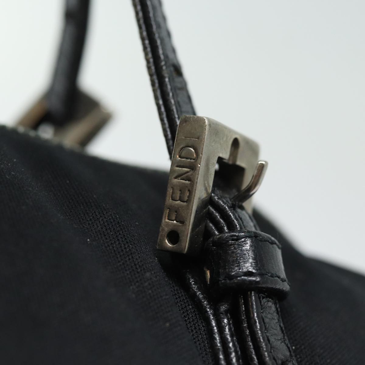 FENDI Hand Bag Nylon Black ep4840
