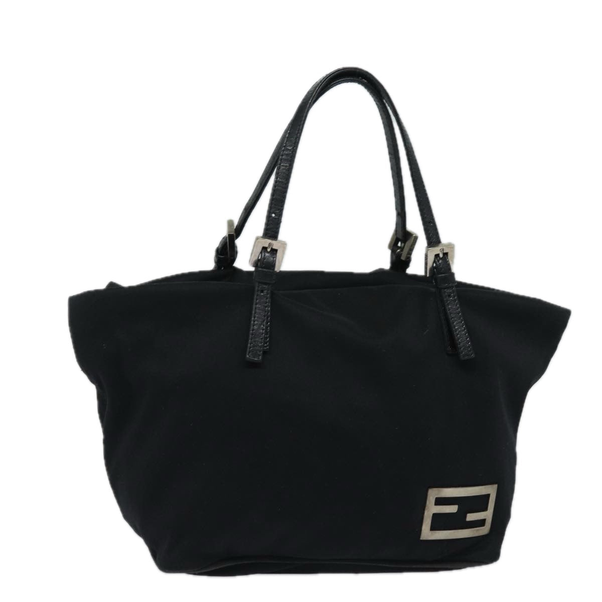 FENDI Hand Bag Nylon Black ep4840