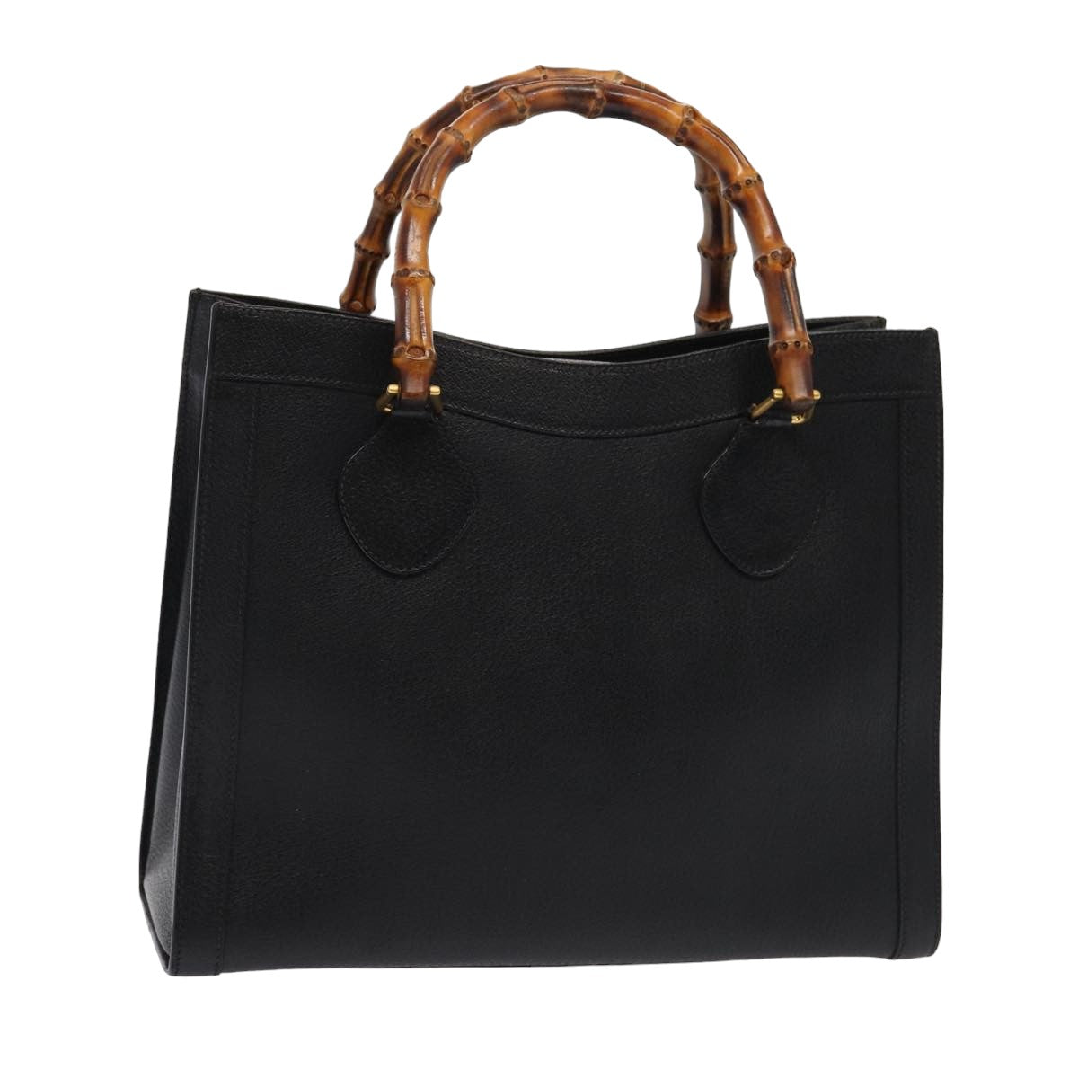 GUCCI Bamboo Hand Bag Leather Black 002 0260 2615 ep4888