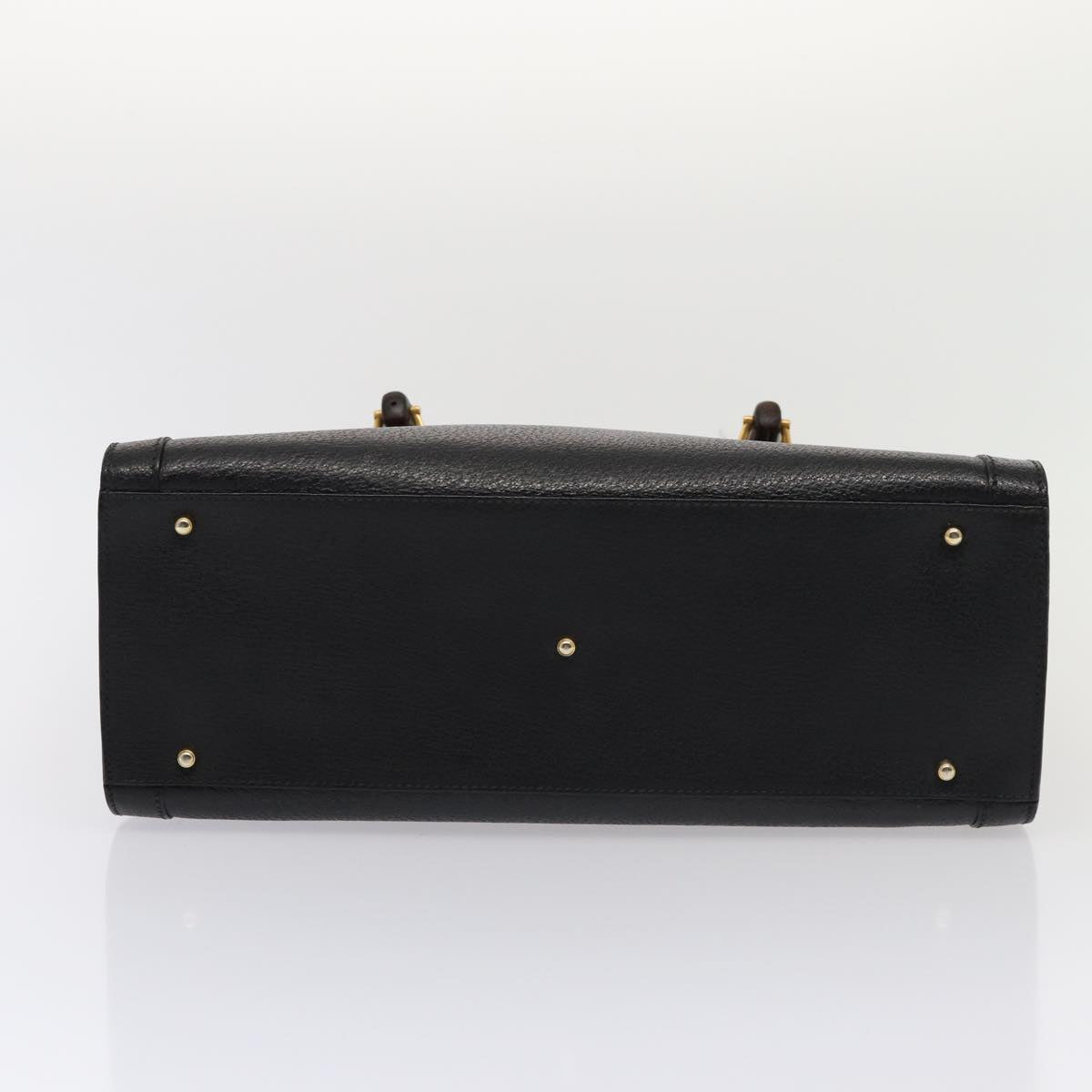 GUCCI Bamboo Hand Bag Leather Black 002 0260 2615 ep4888