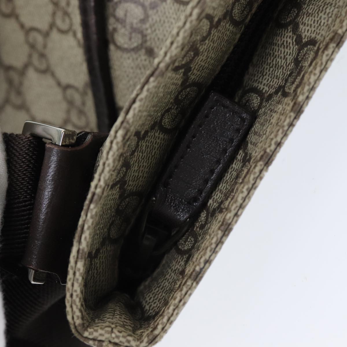 GUCCI GG Supreme Shoulder Bag PVC Beige 141626 ep4894