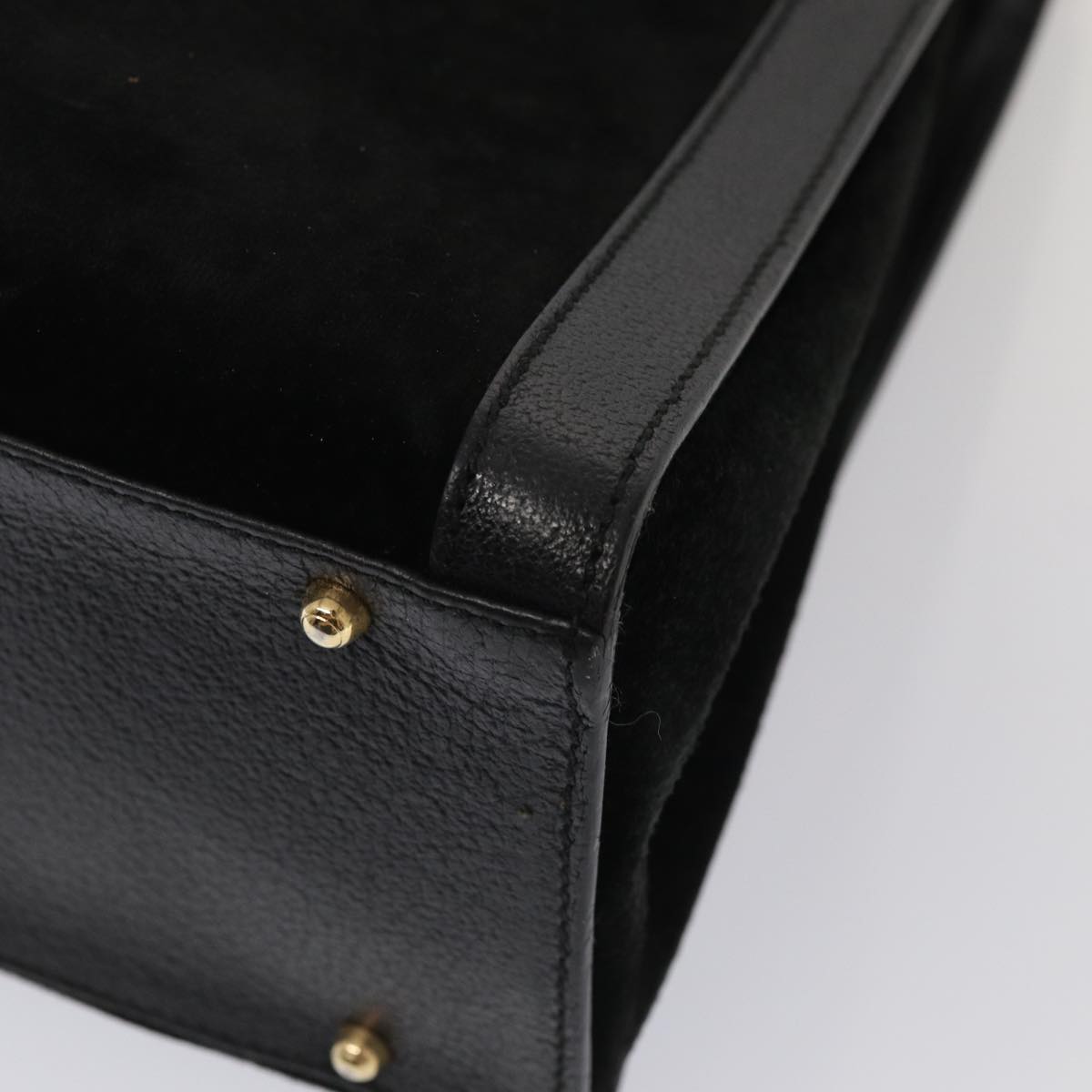 GUCCI Bamboo Hand Bag Suede Black 002 1186 0260 ep4906