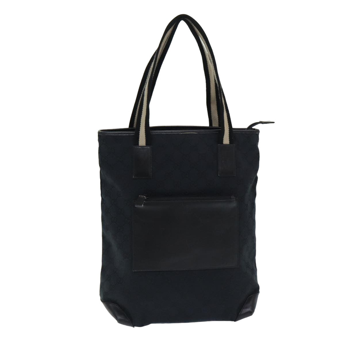 GUCCI GG Canvas Sherry Line Tote Bag Black White 019 0401 ep4907