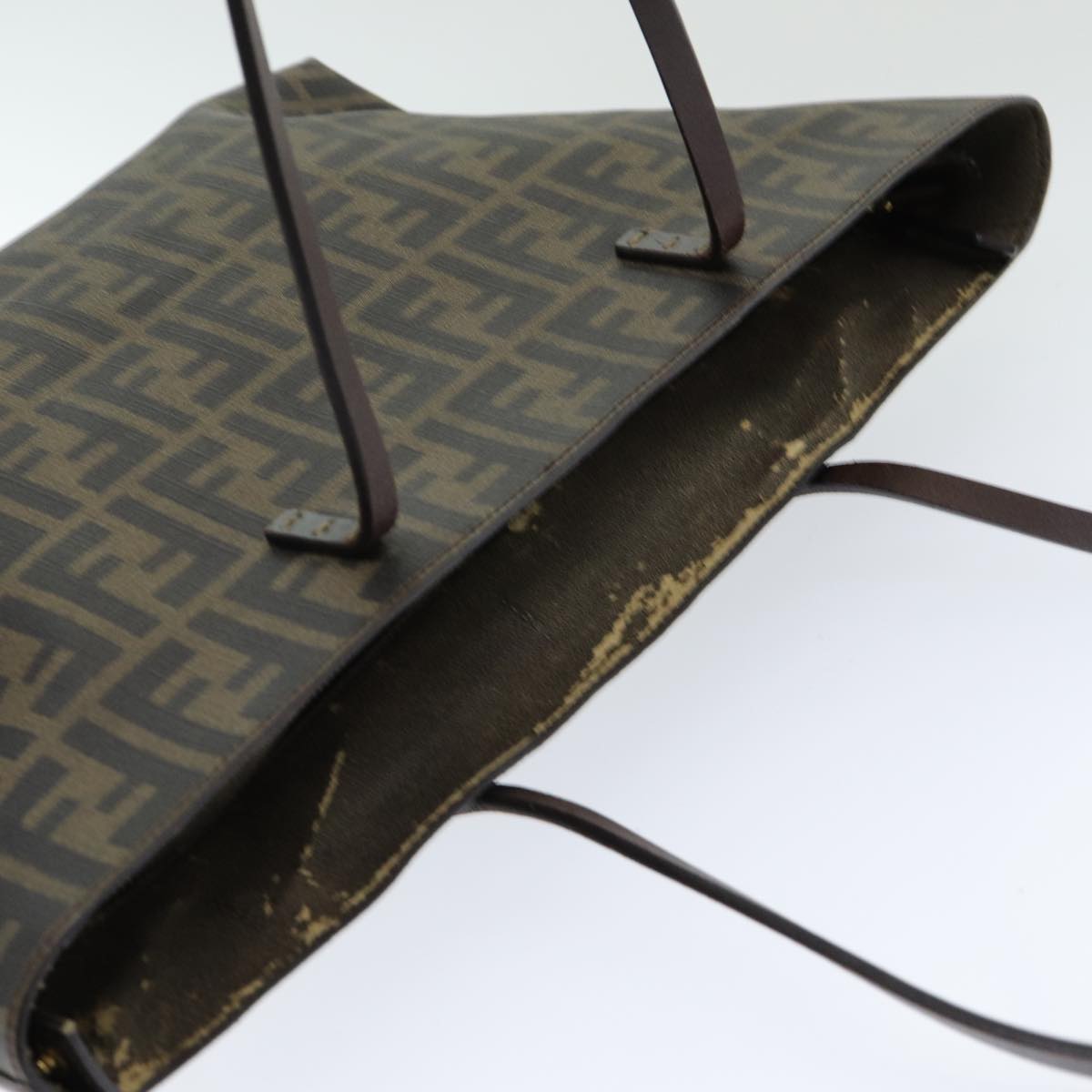 FENDI Zucca Canvas Tote Bag Brown Black ep4925