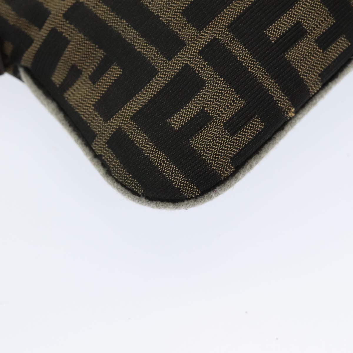 FENDI Zucca Canvas Shoulder Bag Brown Black ep4933