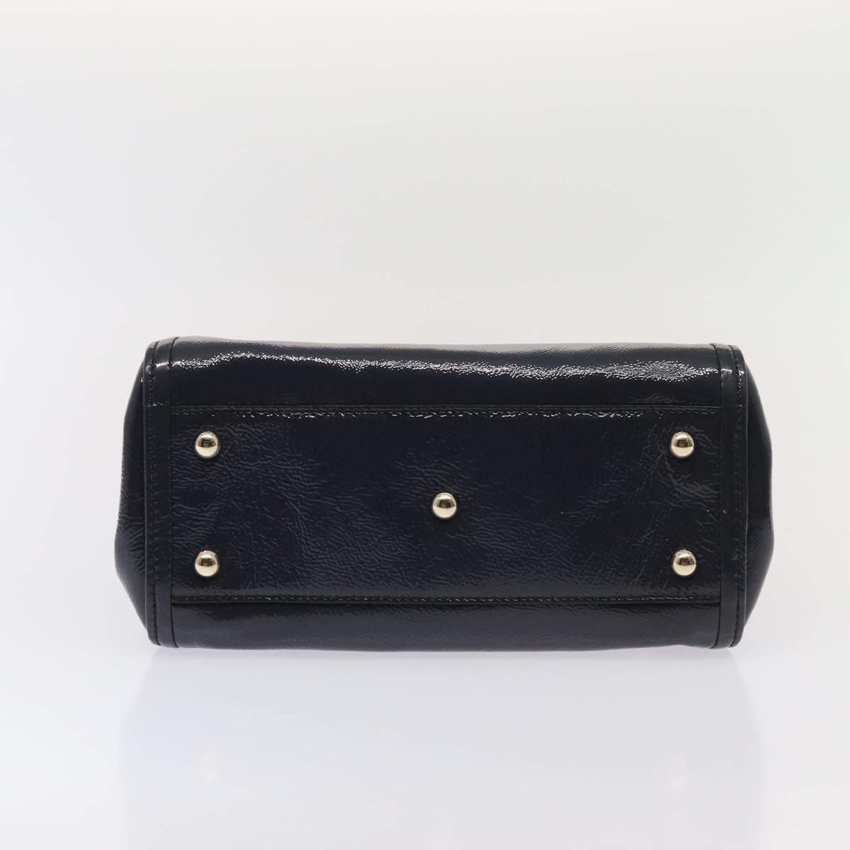GUCCI Soho Hand Bag Enamel 2way Navy 336751 ep4950