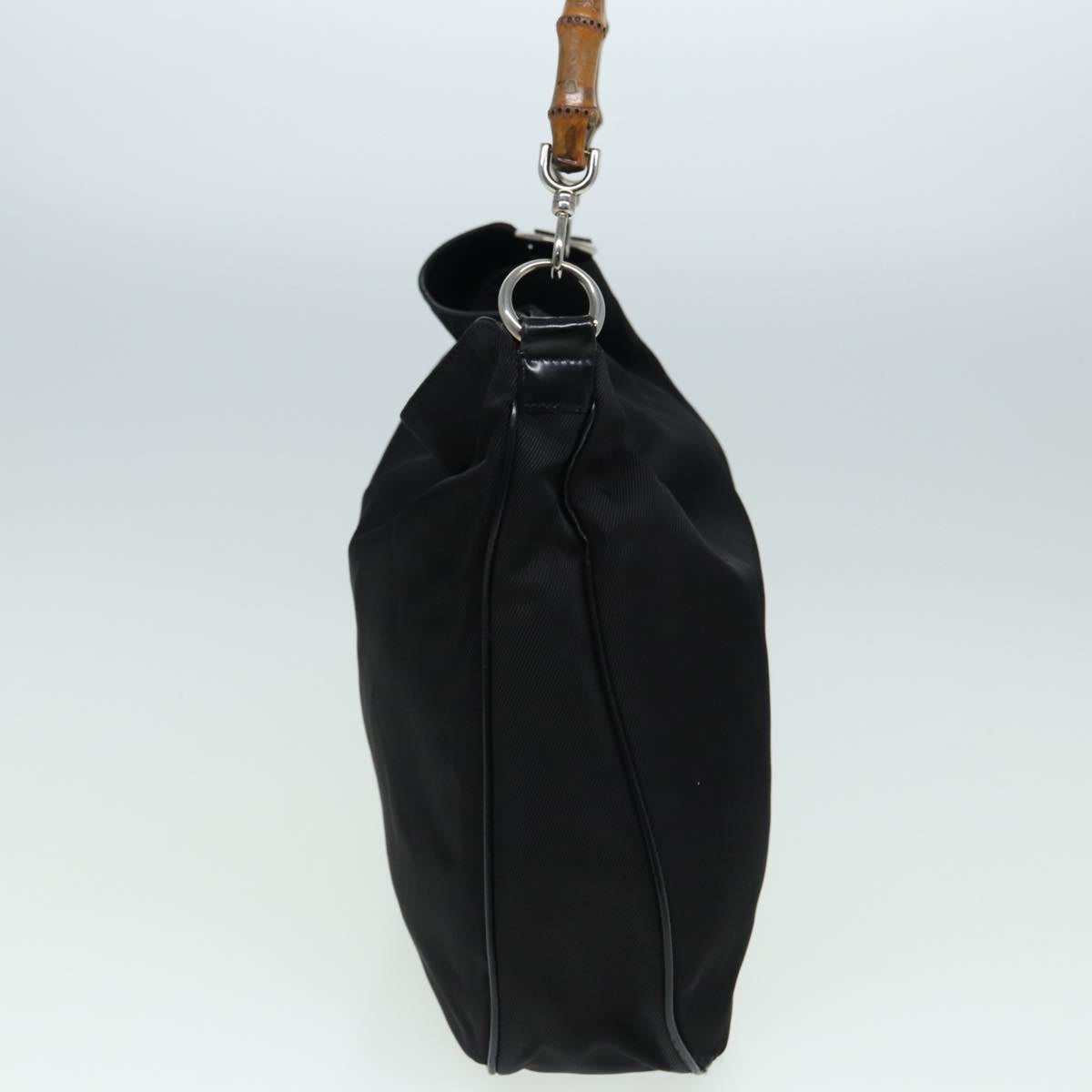 GUCCI Bamboo Hand Bag Nylon 2way Black 001 1705 1577 ep4951