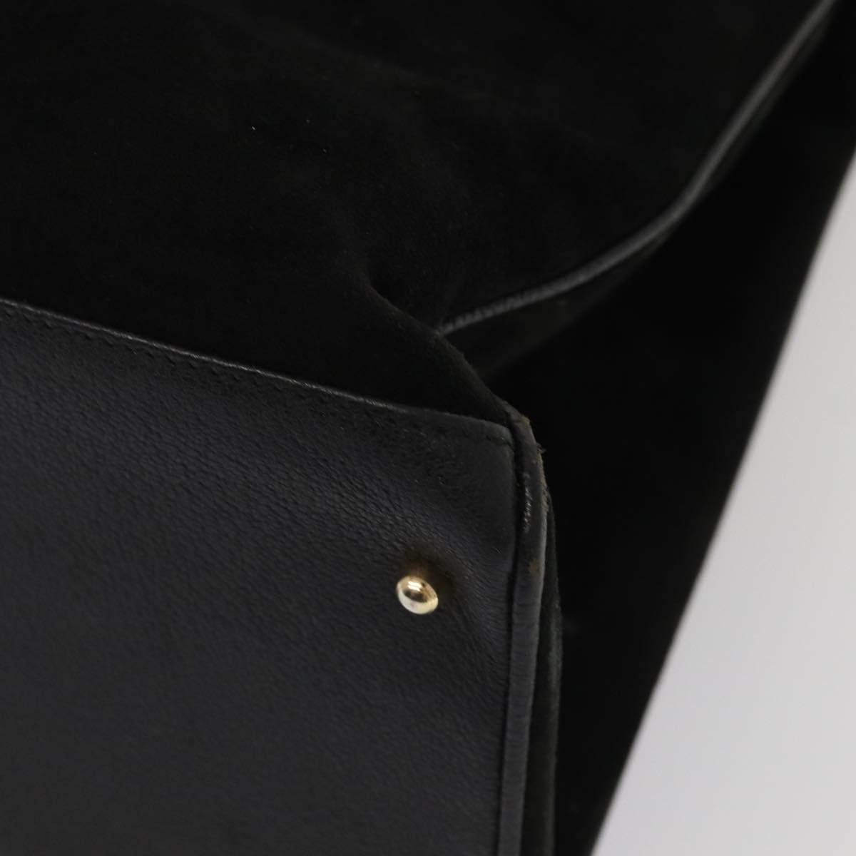 GUCCI Bamboo Hand Bag Suede Black 002 2855 0322 0 ep4961