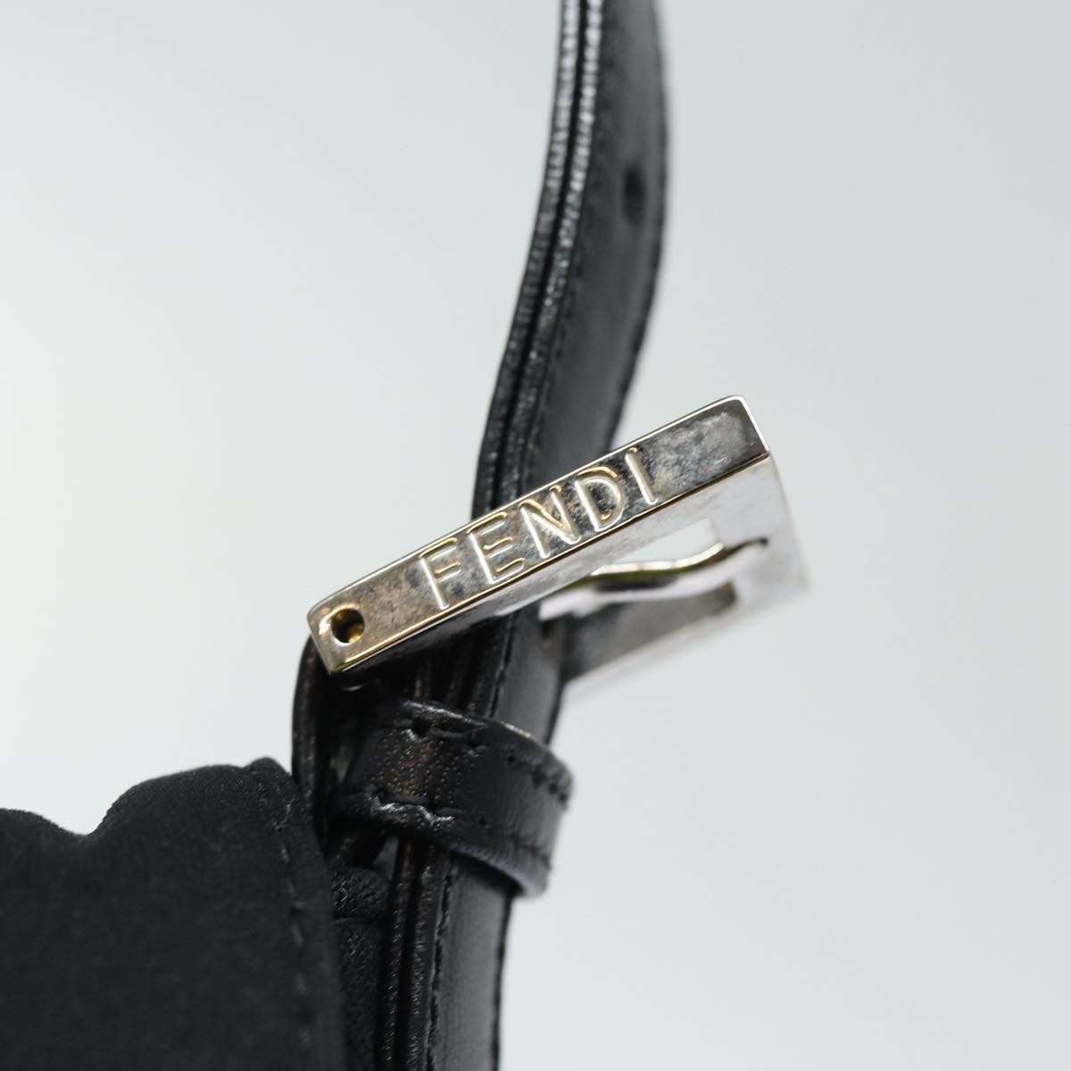 FENDI Mamma Baguette Shoulder Bag Nylon Black ep4965