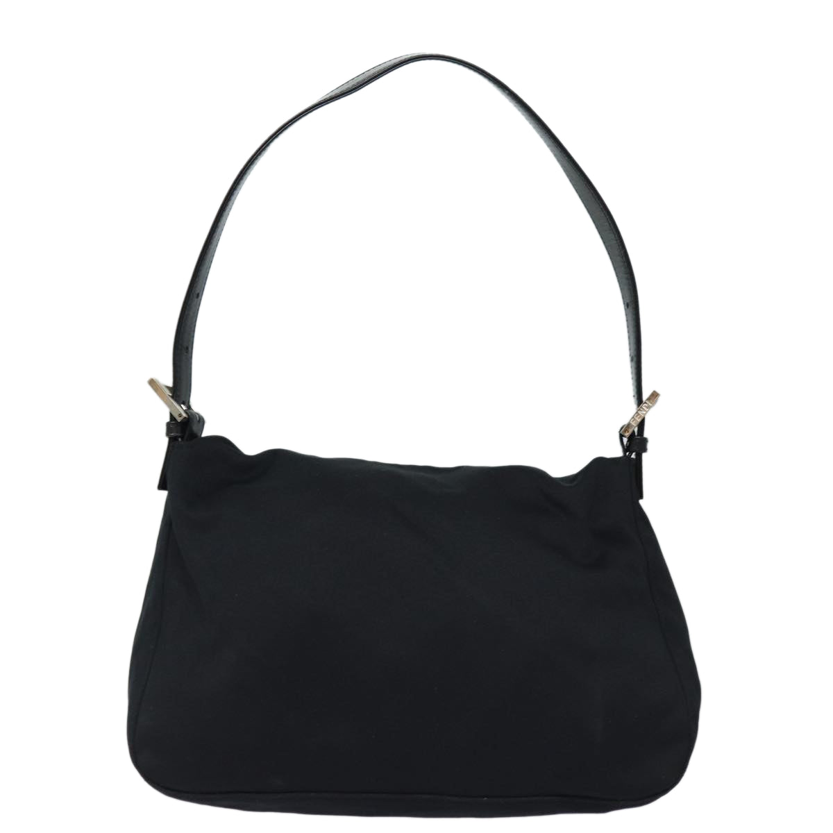 FENDI Mamma Baguette Shoulder Bag Nylon Black ep4965