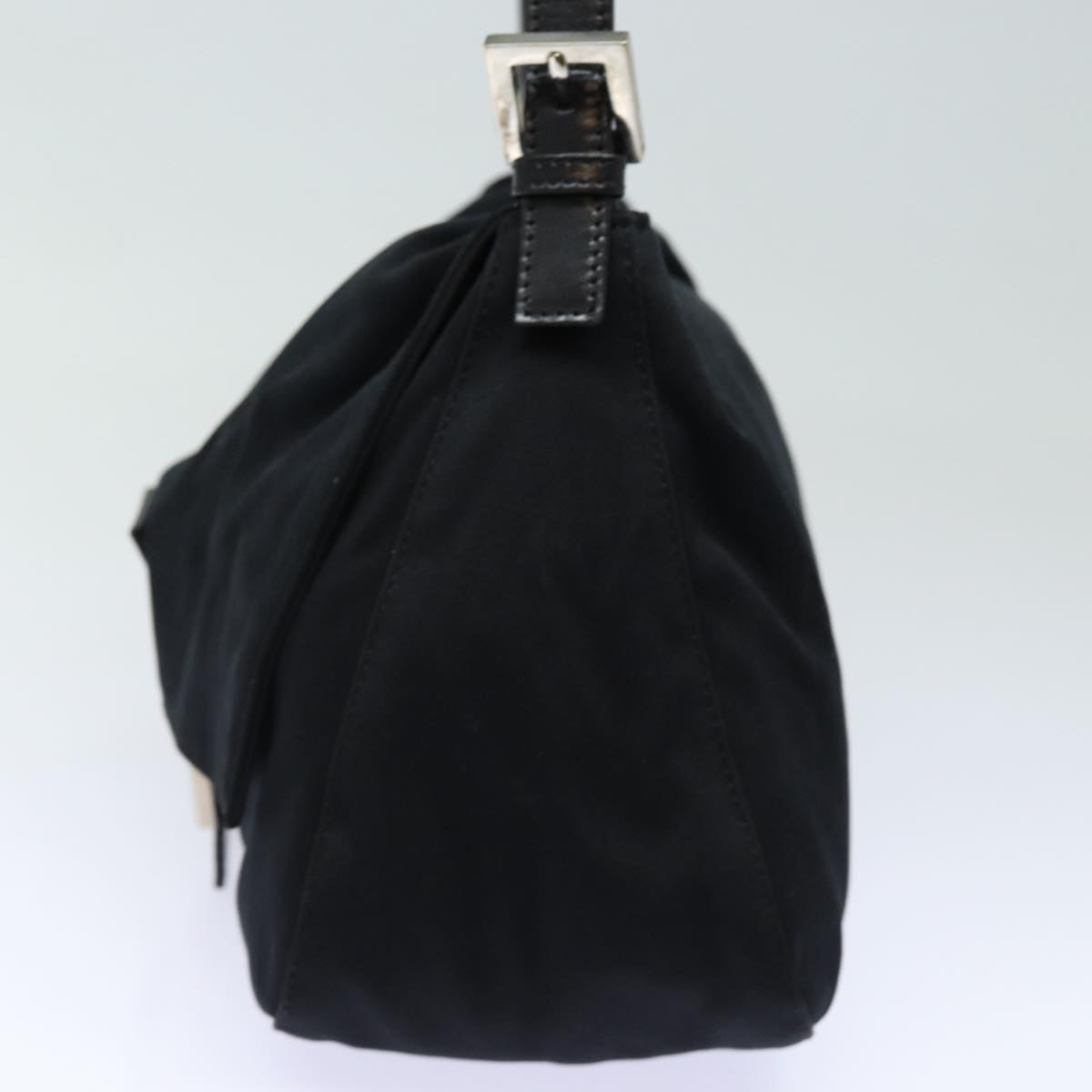 FENDI Mamma Baguette Shoulder Bag Nylon Black ep4965