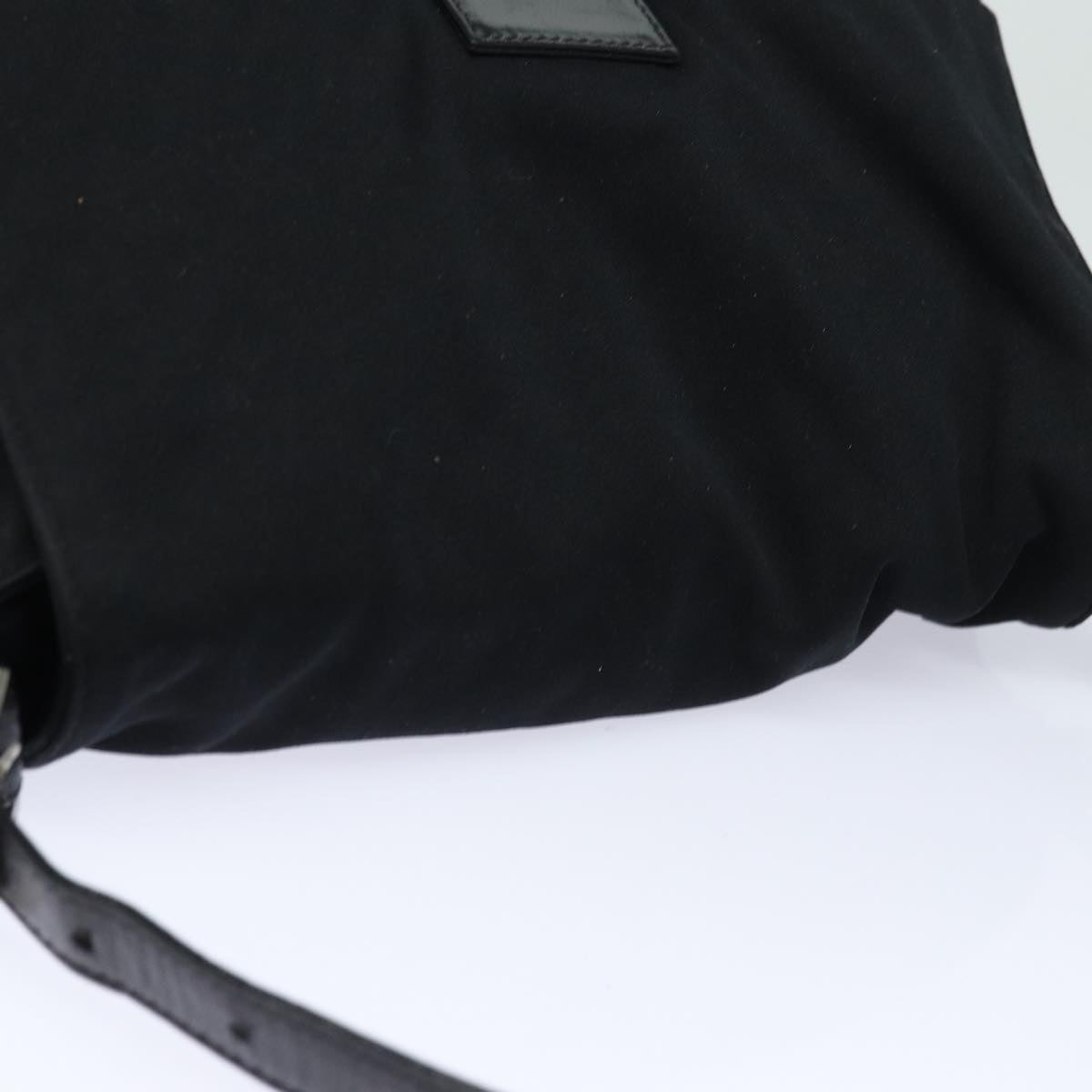 FENDI Mamma Baguette Shoulder Bag Nylon Black ep4967