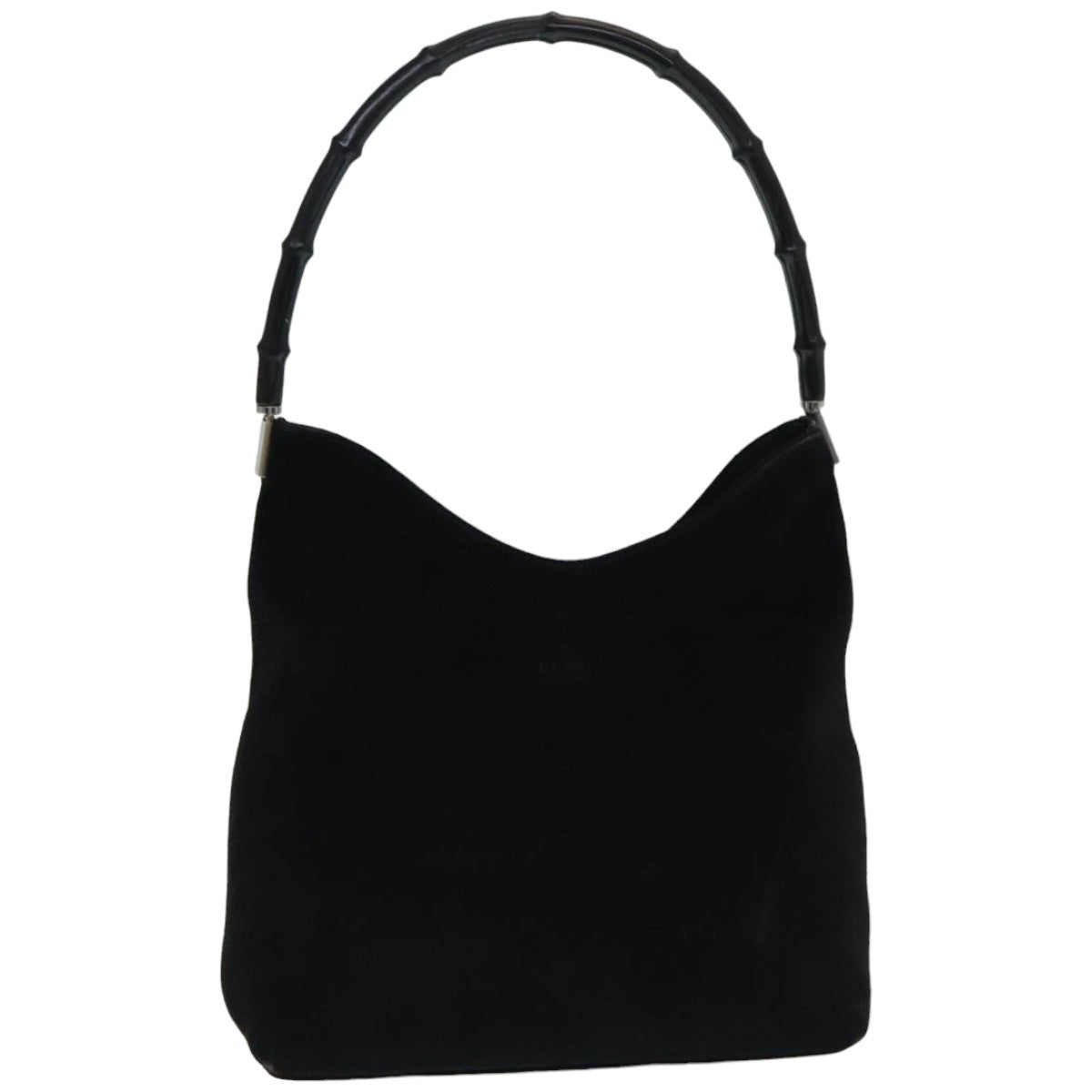GUCCI Bamboo Shoulder Bag Suede Black 001 3244 ep4971