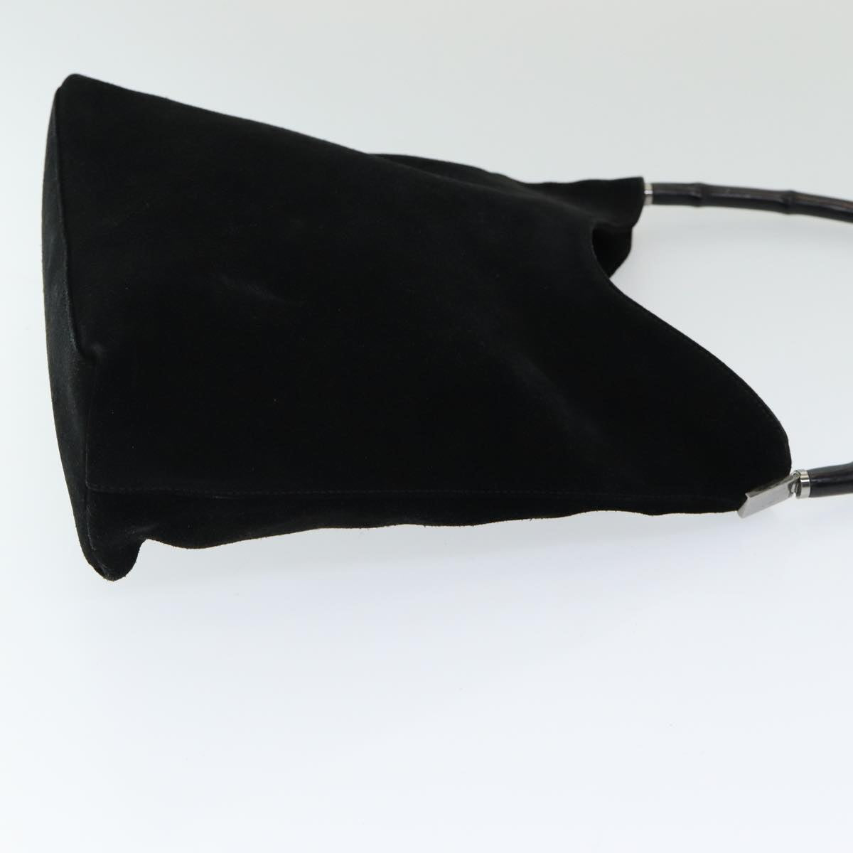 GUCCI Bamboo Shoulder Bag Suede Black 001 3244 ep4971