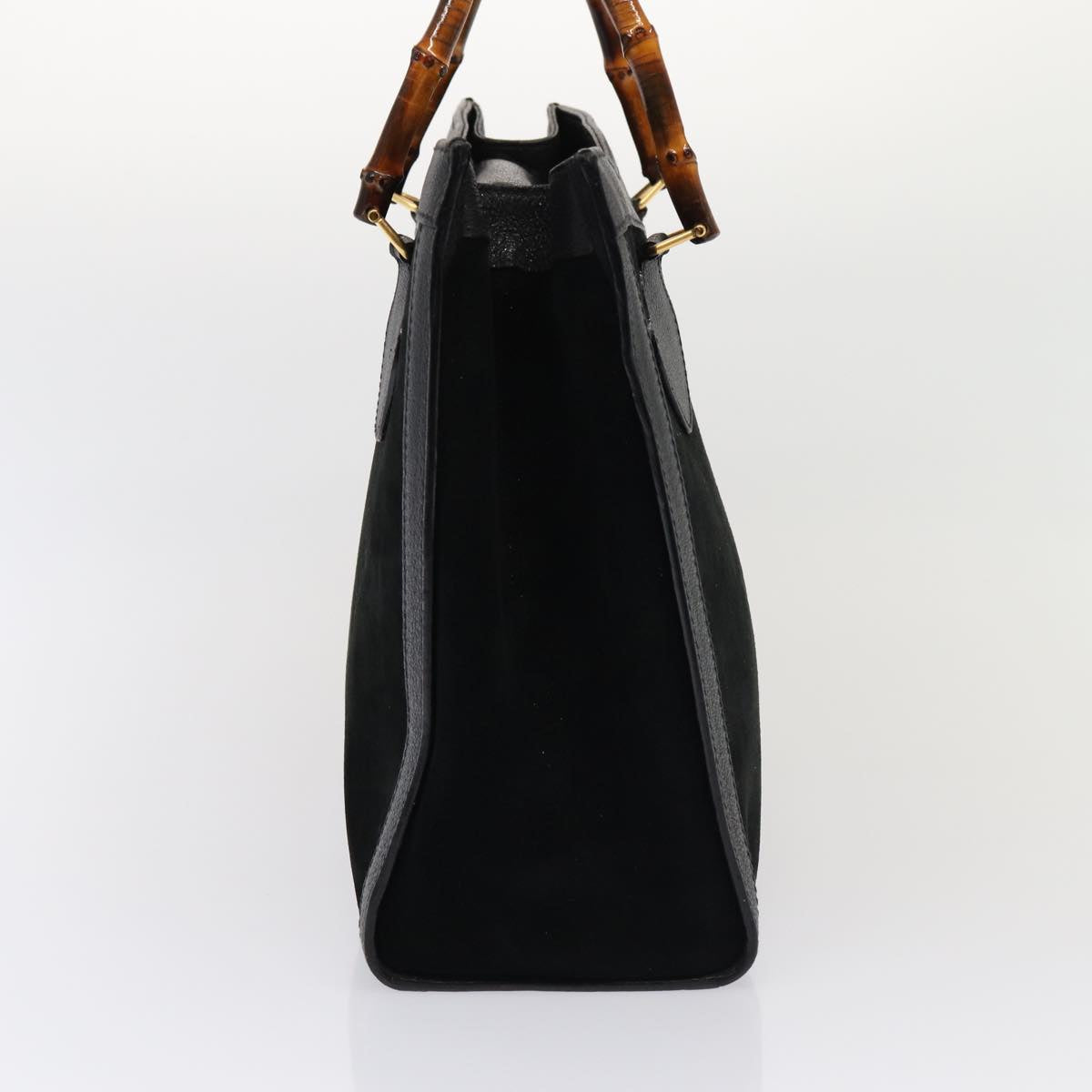 GUCCI Bamboo Hand Bag Suede Black 002 2853 0260 0 ep4973