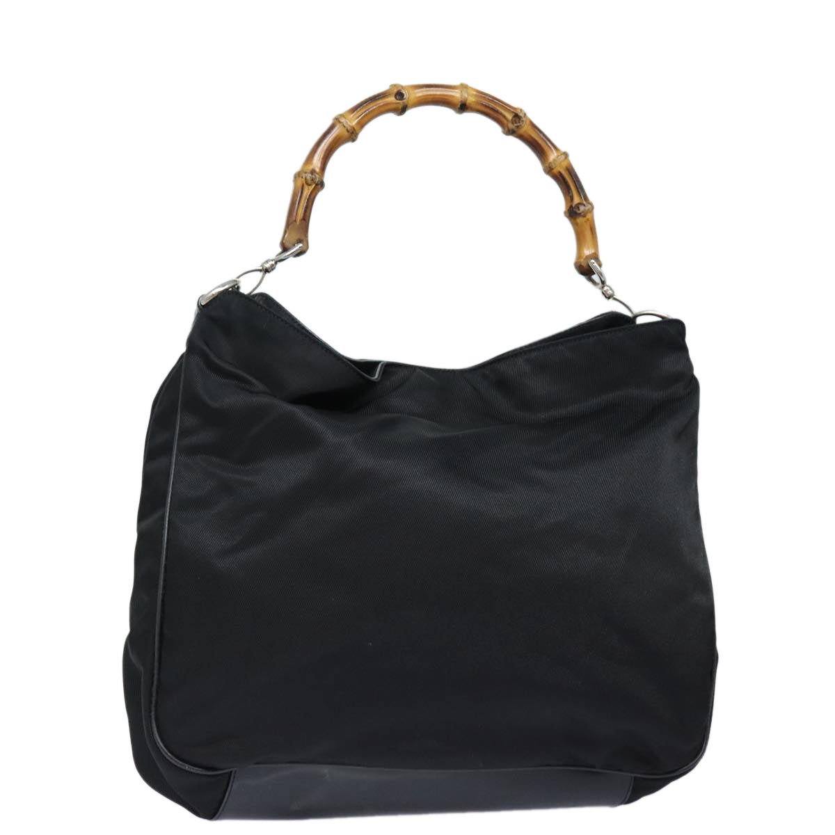 GUCCI Bamboo Hand Bag Nylon Black 001 1577 2615 ep4977