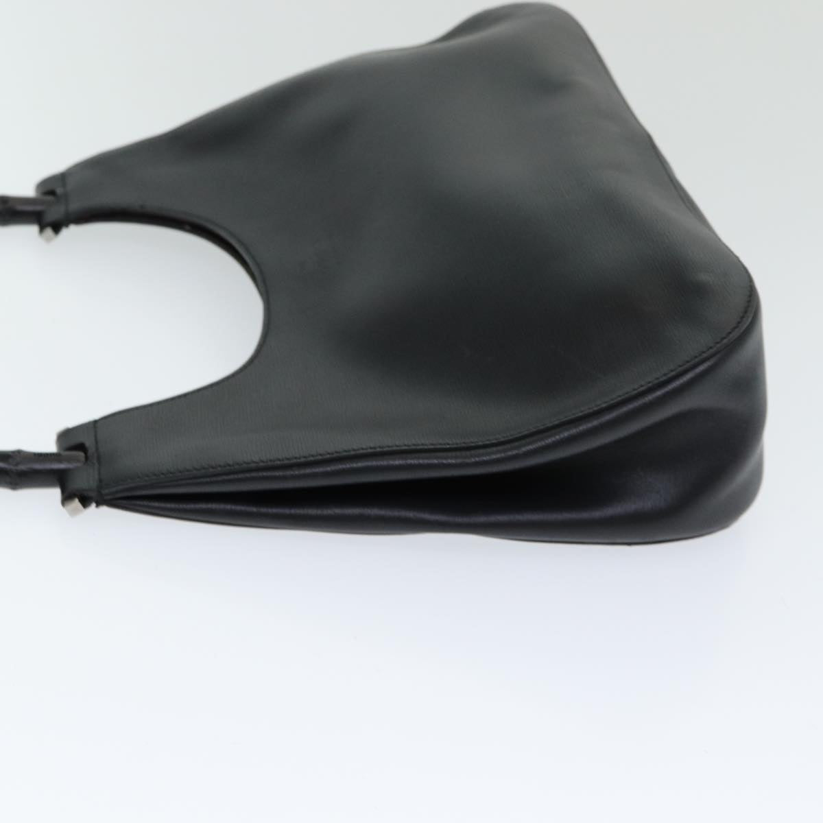 GUCCI Bamboo Hand Bag Leather Black 001 3739 ep4978