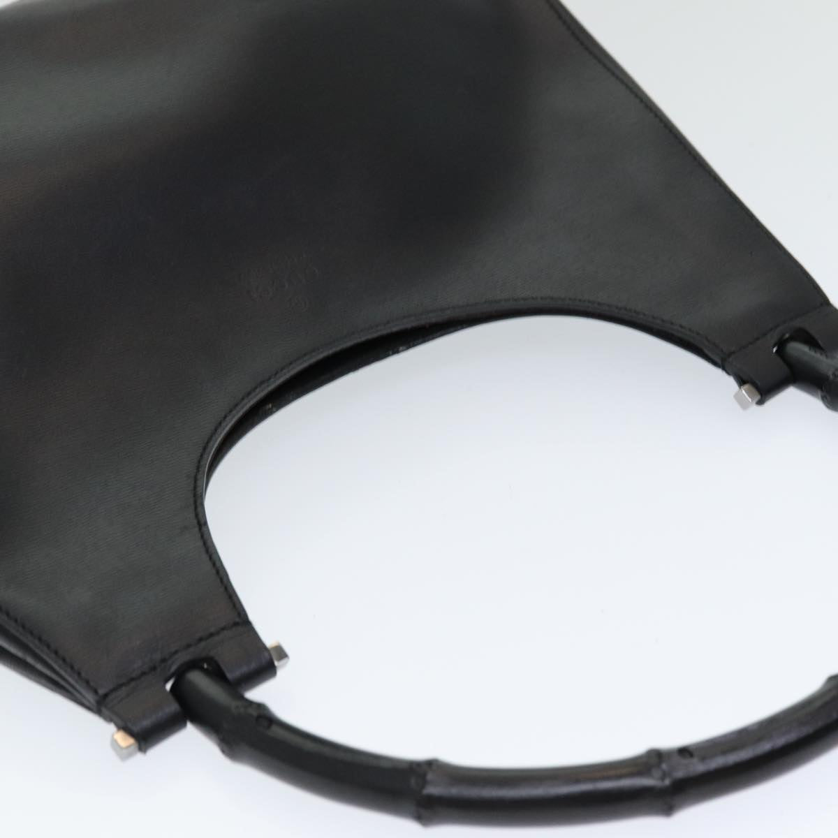 GUCCI Bamboo Hand Bag Leather Black 001 3739 ep4978