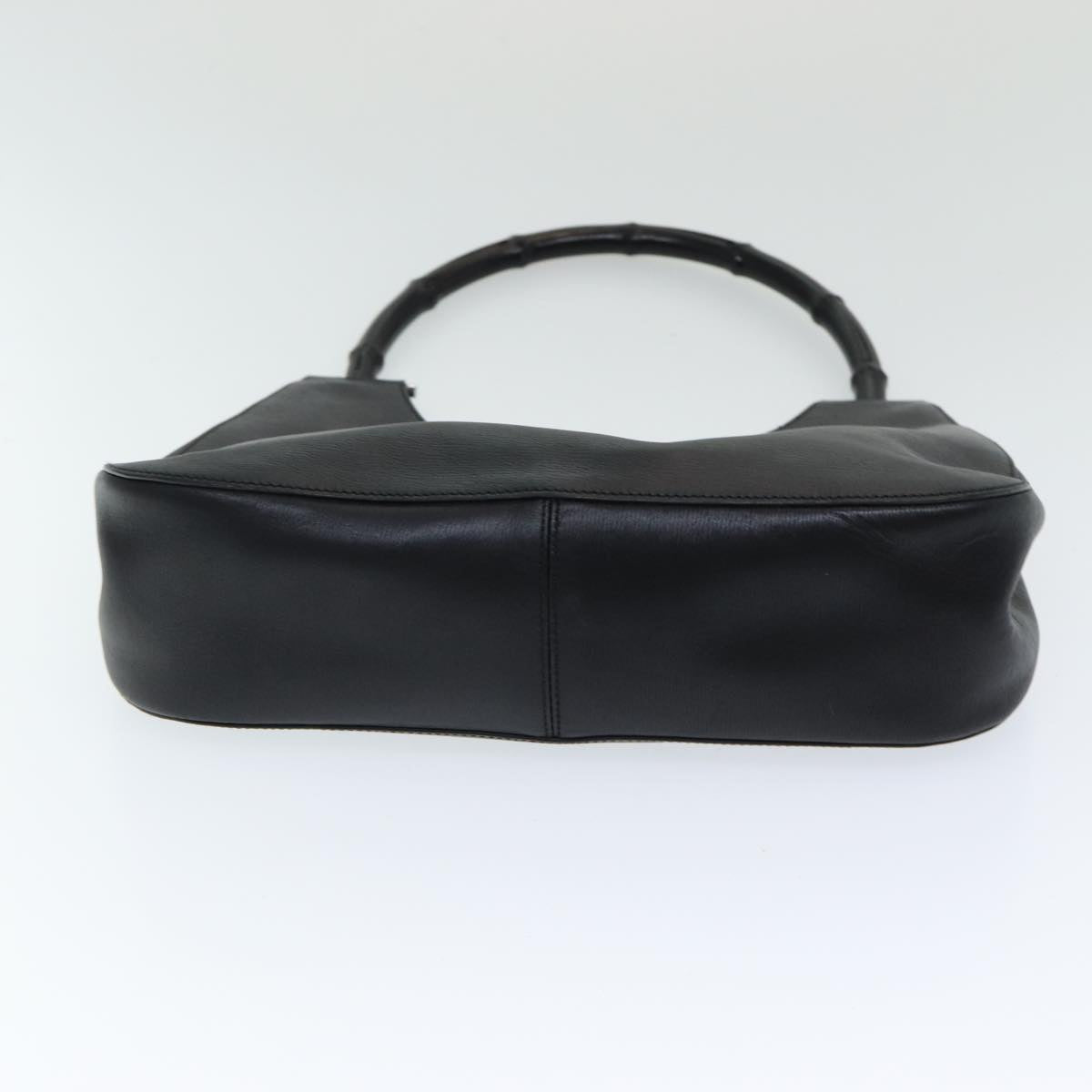 GUCCI Bamboo Hand Bag Leather Black 001 3739 ep4978