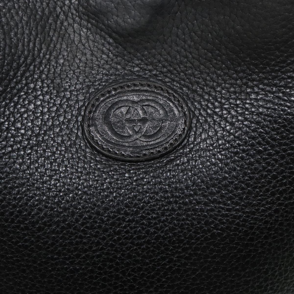 GUCCI Shoulder Bag Leather Black ep4979