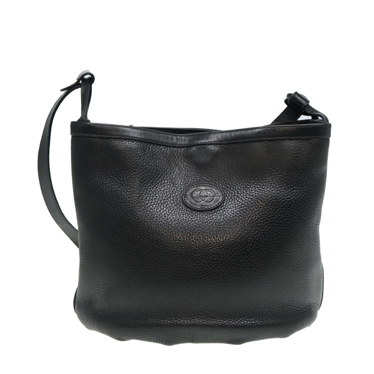 GUCCI Shoulder Bag Leather Black ep4979