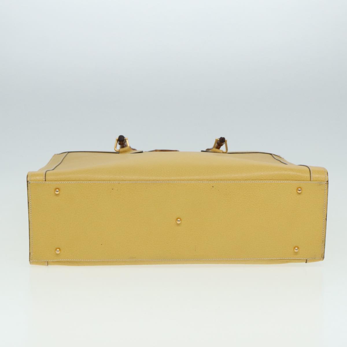 GUCCI Bamboo Hand Bag Leather Yellow 002 1186 0259 ep4981