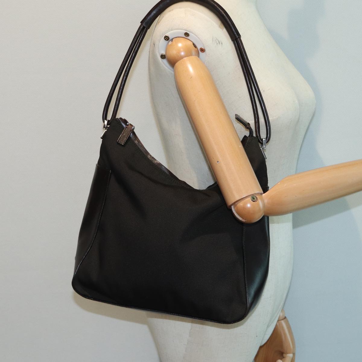 GUCCI Shoulder Bag Nylon Khaki ep4994