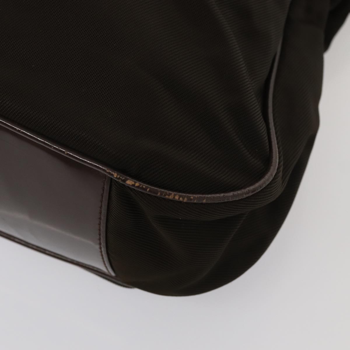 GUCCI Bamboo Shoulder Bag Nylon 2way Khaki 001 2113 1577 ep5058