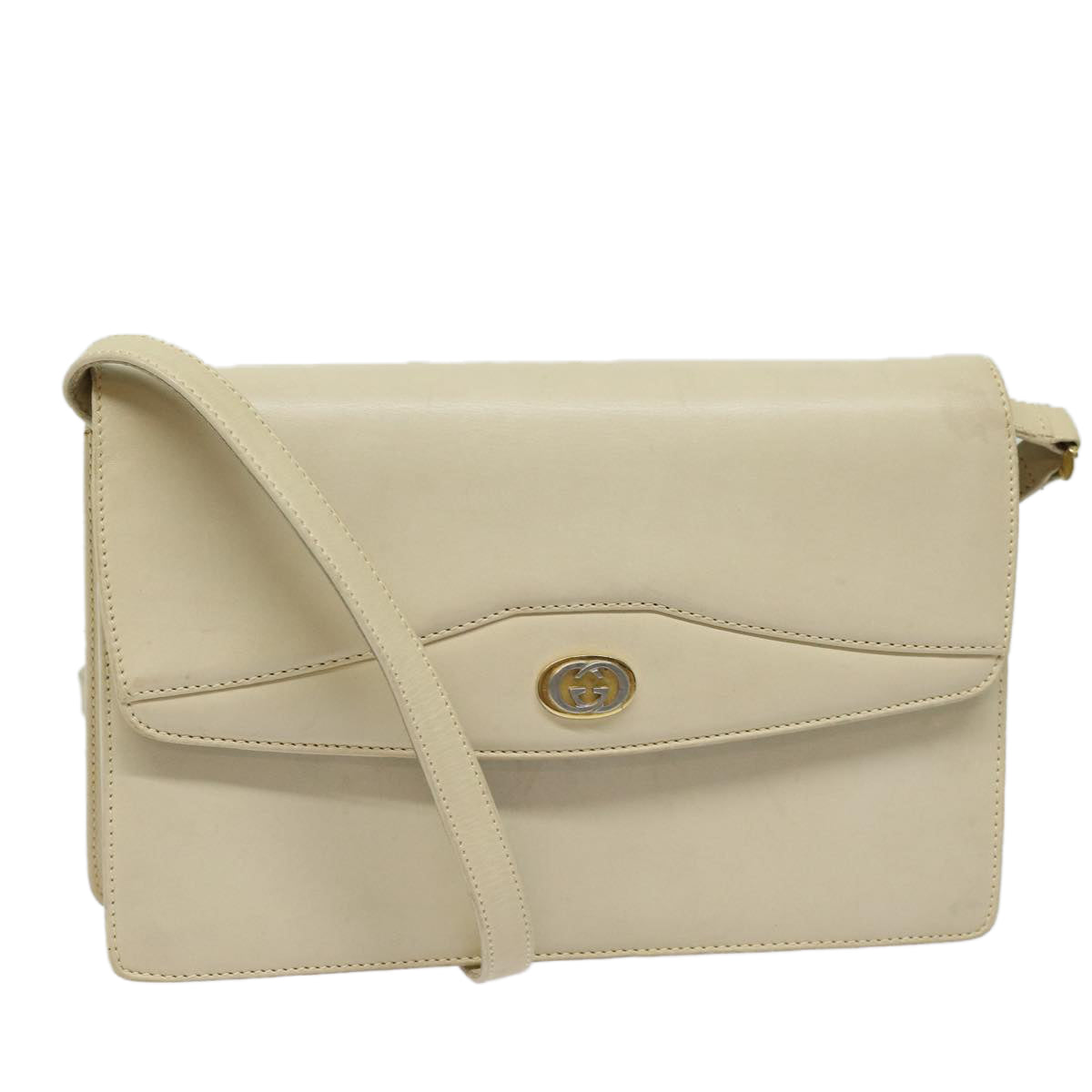 GUCCI Shoulder Bag Leather Cream 004 406 0105 ep5064