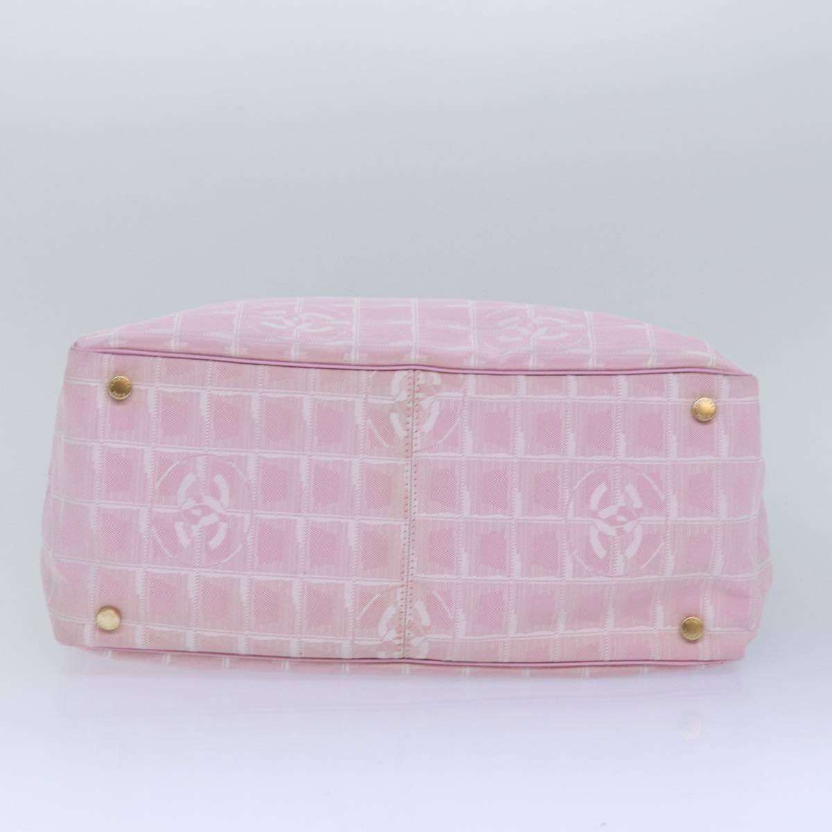 CHANEL New Travel Line Tote Bag Nylon Pink CC ep5068