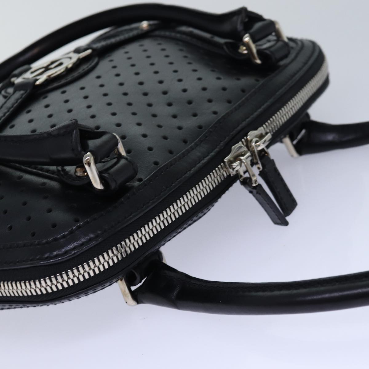 GUCCI Hand Bag Leather Black 114882 ep5100