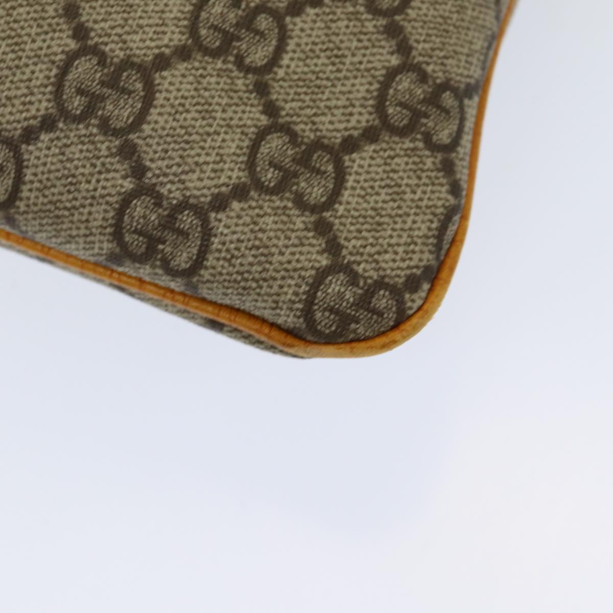 GUCCI GG Canvas Hand Bag Coated Canvas Beige Orange ep5108