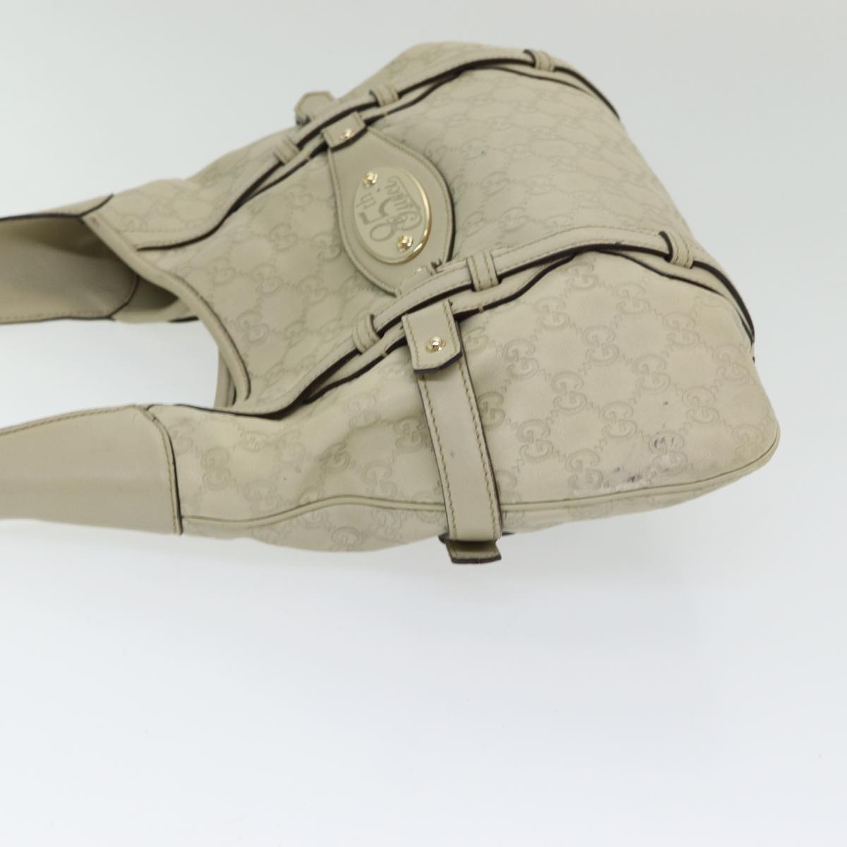 GUCCI Guccissima GG Shoulder Bag Leather Beige ep5109