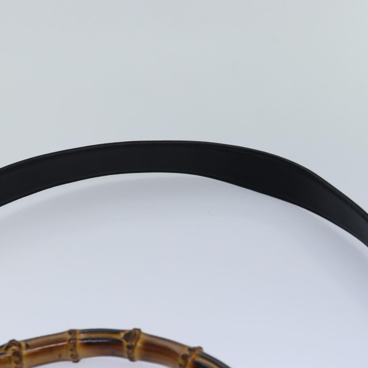 GUCCI Bamboo Hand Bag Leather 2way Black Gold 001 2013 1577 0 ep5111
