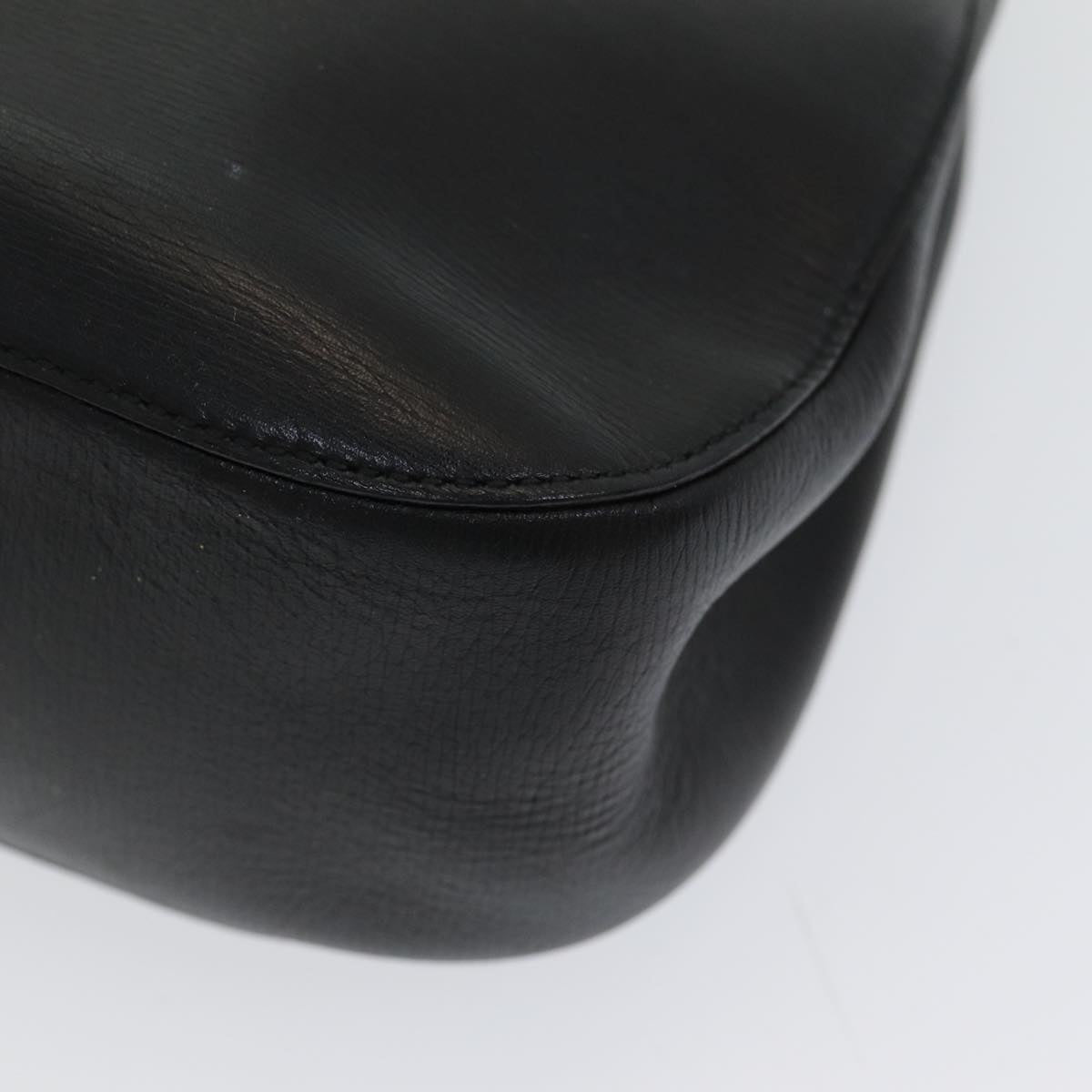 GUCCI Bamboo Hand Bag Leather Black ep5135