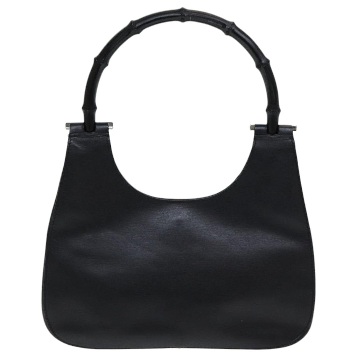 GUCCI Bamboo Hand Bag Leather Black ep5135